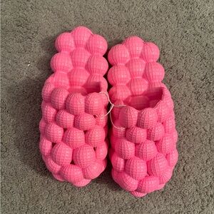 Bright pink bubble slides